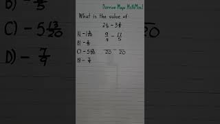 How to Subtract Mixed Fractions With Different Denominators in 60 Seconds shorts [upl. by Anigue]