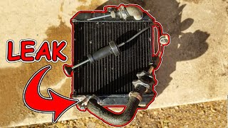 Tractor Mechanic Solders Radiator [upl. by Nohtiek]