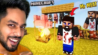 I BUILD MEAT SHOP IN MY MINECRAFT CITY  Minecraft tamil  Abudhabi minecraft  Mr IG [upl. by Annoiek]