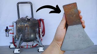 Homemade SANDBLASTER from Old BOILER [upl. by Liamsi]