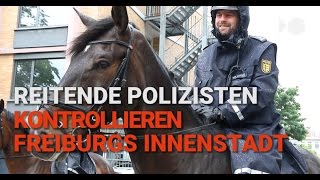 PolizeiReiterstaffel kontrolliert Freiburger Altstadt [upl. by Cherish]