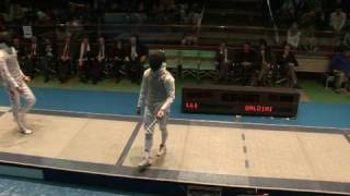 20100219 mf gp Venice final podium LEI Sheng CHN 15 vs BALDINI Andrea ITA 12 sd No [upl. by Mishaan]