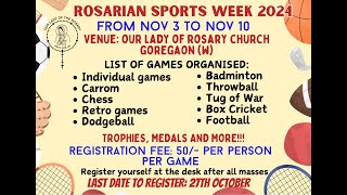 Rosarian Sports Week 2024 [upl. by Araj]