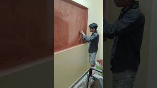 Wall stencil painting 🎨viralvideotrending video [upl. by Gettings821]