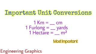 3 Important Unit Conversions  Must Watch [upl. by Percival76]