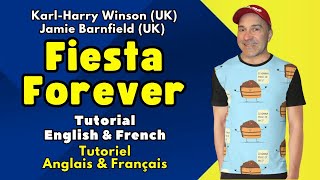 Fiesta Forever Line Dance Tutorial English amp French  Tutoriel Anglais amp Français [upl. by Leftwich]