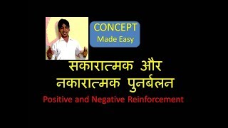 Positive and negative reinforcement  examples of negative reinforcement in hindi [upl. by Lezley130]