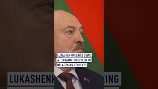 Lukashenko Denies Being a Dictator in Speech to Belarusian Students [upl. by Ahsiloc116]