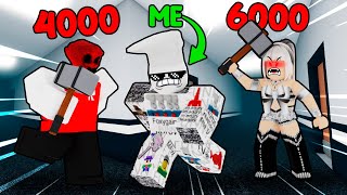 PLAYING AGAINST A LEVEL 6000 AND 4000 IN ROBLOX FLEE THE FACILITY [upl. by Ahsinelg]