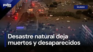 Videos de Valencia España intensas lluvias generan emergencias e inundaciones  Pulzo [upl. by Hannaj]