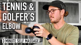 Treat Tennis amp Golfer’s Elbow 3 Minute Self Massage [upl. by Allisan]