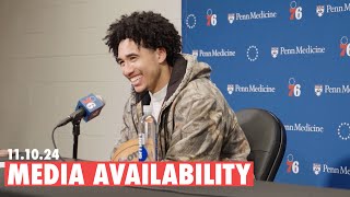 Philadelphia 76ers Postgame Media Availability  Jared McCain  111024 [upl. by Aikim]