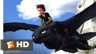 How to Train Your Dragon  Flying Toothless Scene  Fandango Family [upl. by Yessydo]