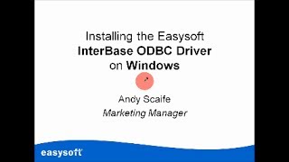 Installing the Easysoft Limited InterBase ODBC Driver onto Windows [upl. by Akiria]