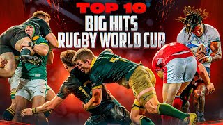 Brutal Hits From Rugby World Cup 2023  Top 10 amp Bonus Hits [upl. by Eronaele]