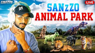 SANzZOOOOOOOO 😎GADIIIIII ZOOOOOO 🦖PARK ANIMALS GET READYFACE CAM LIVE IN TELUGU freefire sanzzoff [upl. by Ruhtracm]