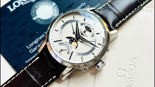 Review Longines Retrograde Automatic Moonphase L48284924 L48284924  TIMEWISE [upl. by Allain]