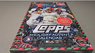 🎅 New Release Preview ☃️ 2024 Topps Holiday Advent Calendar 24 total packs with Exclusive Buybacks [upl. by Mortensen]