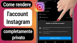 Come rendere privato il tuo account su Instagram 2022  Come rendere privato laccount Instagram [upl. by Rats]