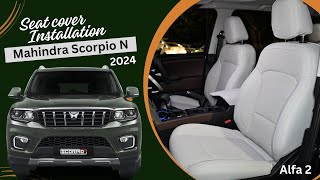 Seat Cover Installation  Mahindra Scorpio N 2024  Seat Cover for Scorpio N  truFIT Seat Covers [upl. by Nelram]