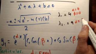 Differential Equations 10  General Solution to Second Order LODE Constant Coefficients [upl. by Forster]