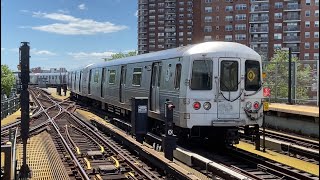 BMT West End Line D N Lcl and Q Exp Train Action  Bay50th Street R46 R68 R68A R160B [upl. by Ahseiyn]