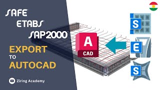 How to Export CSi SAFE ETABS SAP2000 To AutoCad [upl. by Ahsinaw]