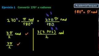 Conversión de Grados Sexagesimales a Radianes Ejercicio 1 [upl. by Chandra]