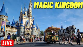 🔴 LIVE Magic Kingdom Friday for rides shows and the parade 1192024 [upl. by Kellene]