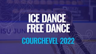 PERRIER GIANESINI  BLANC KLAPERMAN FRA  Ice Dance Free Dance  Courchevel 2022  JGPFigure [upl. by Annaerdna]