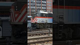 Metra 176 leads outbound train out of OTC metra railway metrarail train [upl. by Priscella]