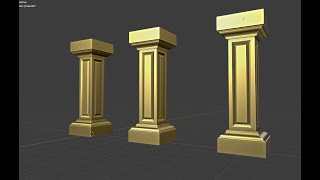 Blender 29 Tutorial Making Column  Pillars Step by Step Beginners [upl. by Ikeda]