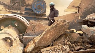 quotPLAYING with GIANT Rocks ASMR Rock Quarry CRUSHING Operations  Primary Jaw Crusher in Actionquot [upl. by Loftus]