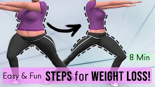 8 Minutes Easy amp Fun Zumba Dance Steps for Weight Loss [upl. by Eilsek]