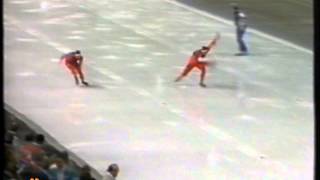 Winter Olympic Games Calgary 1988  500 m Rønning  Hagen [upl. by Cloutman409]