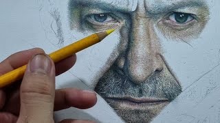 Live Drawing Hyperrealistic Colored Pencil Portrait Polychromos [upl. by Inail]