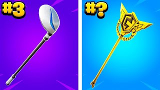 Top 10 Most TRYHARD Pickaxes In Fortnite [upl. by Studley]