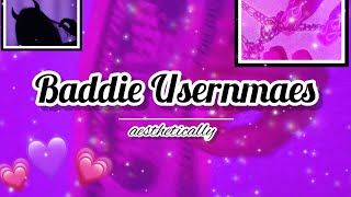 10 Baddie Usernames Ideas Unique💗 [upl. by Emma]