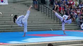 Kukkiwon Taekwondo Demo Team  Victoria BC  Aug 8 2017 [upl. by Arbuckle]