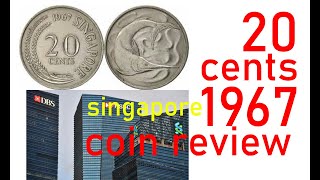 20cents 1967 SINGAPORE Silver Coin Review  coin collecting  old silver coins [upl. by Nylyaj299]