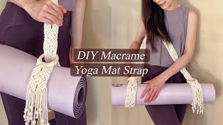 DIYHow To Make A Macrame Yoga Mat StrapMacrame Tutorial編織教學瑜珈墊背帶 [upl. by Ripley904]