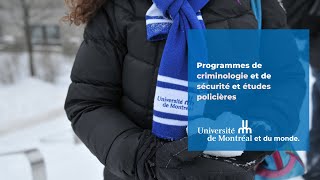 Programmes de criminologie et de sécurité et études policières [upl. by Elehcor]