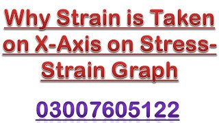 Why Strain is Taken on X Axis [upl. by Aerdna]