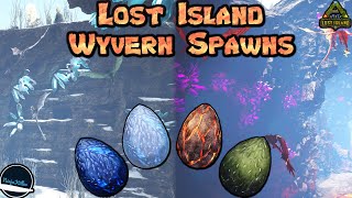 Wyvern and Egg Spawn Locations on Lost Island in Ark Survival Evolved [upl. by Latsyrk650]