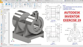 Autodesk Inventor 2024 Tutorial Exercise 29 [upl. by Lampert]