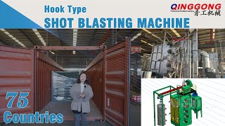 Modular Design Hook Shot Blasting Machine Has Been Shipped  BIG SIZE WHEEL BLAST MACHINE [upl. by Peer]