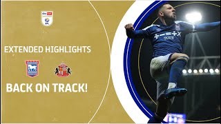 BACK ON TRACK  Ipswich Town v Sunderland extended highlights [upl. by Jarita]