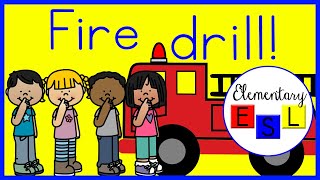 Fire Drill Rules Social Story with Visuals for ELLs [upl. by Airdnna]