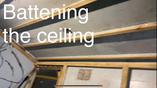 20 Battening my Narrowboat ceiling [upl. by Ahsieni693]