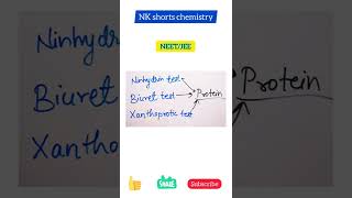 ninhydrin test Biuret test xanthoprotic test protein test nkshortschemistry NEET JEE shorts [upl. by Vesta]